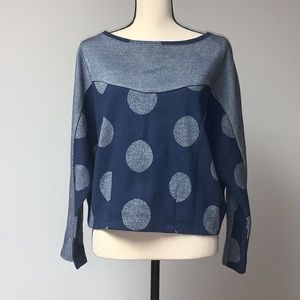 Anthropologie Postmark Metallic Dot Shirt Large